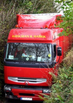 stuck lorry 
