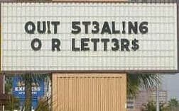 stealing letters