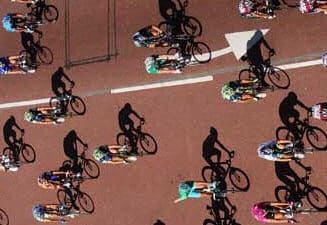 Tour de France birds eye view