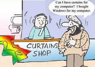 curtains cartoon