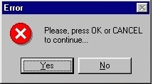 Windows Error Message