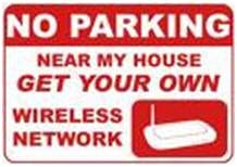 Wireless no parking sign