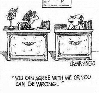Agree or be wrong cartoon