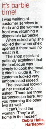 BBQ Return newspaper story