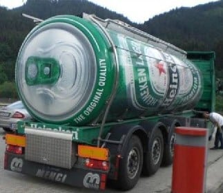 Heineken Beer can truck
