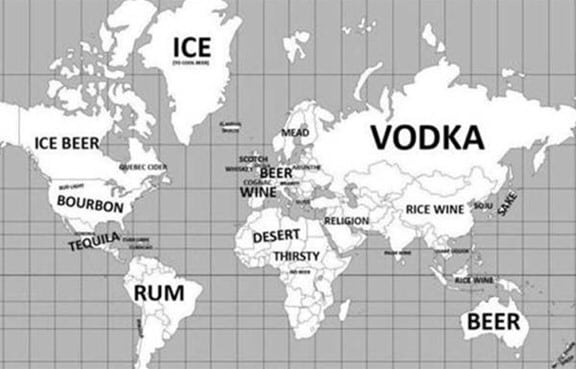 Beer world map