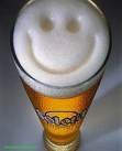 Beer froth with smile