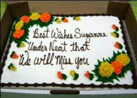 We will miss you cake