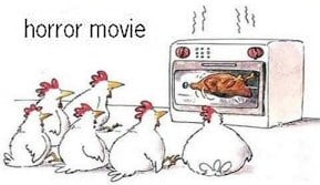 Chicken horror movie cartoon