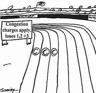 Congestion charges cartoon
