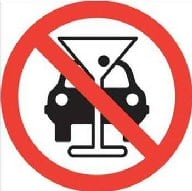 No drink driving sign
