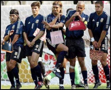 Argentine Footballers with handbags
