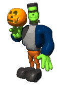 Frankenstein spinning pumpkin gif