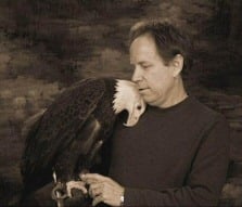 man with eagle