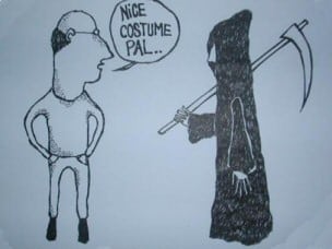 Halloween drawing grim reaper