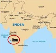 Goa map of India