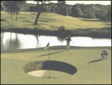 Giant golf hole
