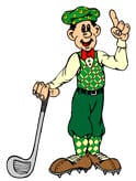 Golfer cartoon character