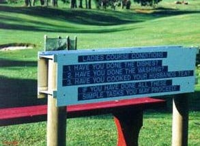 Ladies golf sign