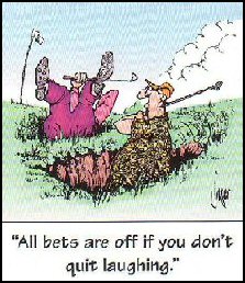 Golfing cartoon