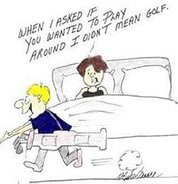 play golf cartoon
