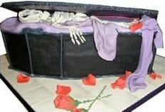 Halloween coffin cake