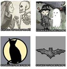 Gothic Halloween stamp