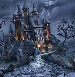 Haunted house painting