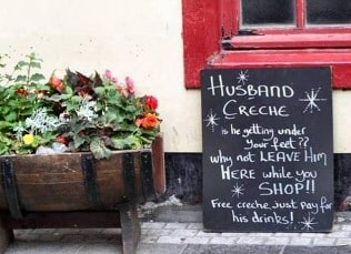 Husband Creche sign