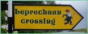 leprechaun crossing sign