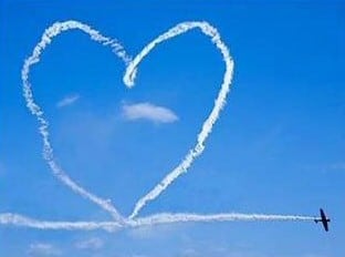 heart in sky