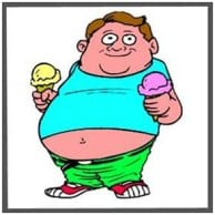 Fat man cartoon