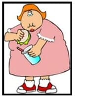 Fat woman cartoon