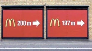 McDonalds 200m sign