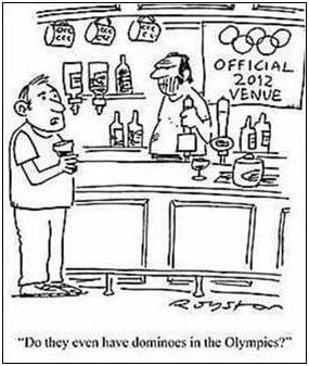 Olympic dominoes cartoon