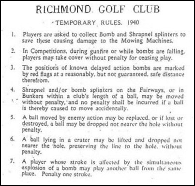 Richmond golf club rules
