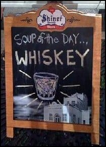 Soup of the day sign