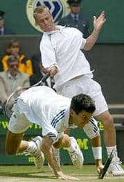 Tennis player blunder