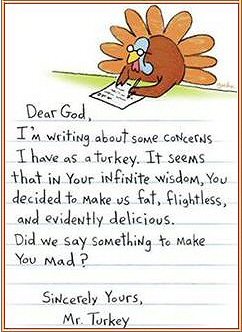 Turkey letter to god cartoon