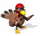 turkey with football gif