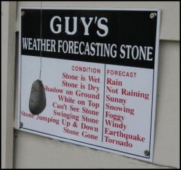 Weather forecasting stone