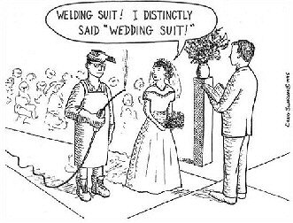 Wedding suit cartoon