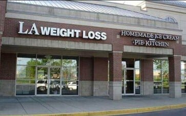 Weight loss center ice cream pie shop