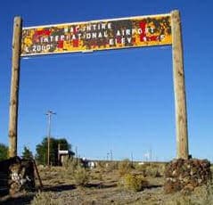 International airport sign