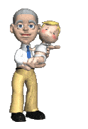 Politician holding baby
