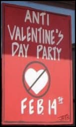 Anti valentines day party poster