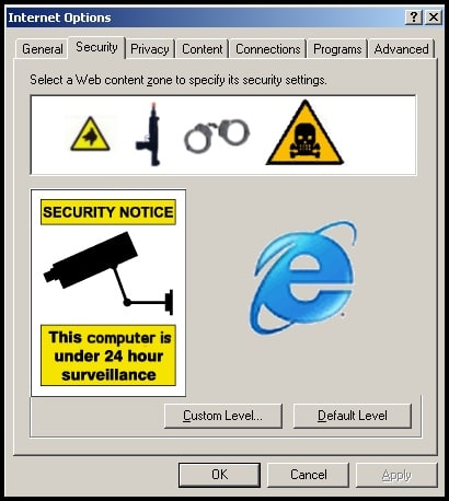 Security Settings for Internet Explorer 7.0