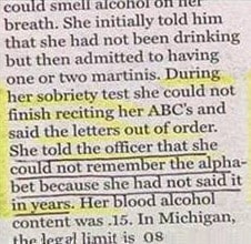 Funny Test for Drunks