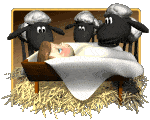 Jesus in Manger. Wise men bring first Christmas gifts