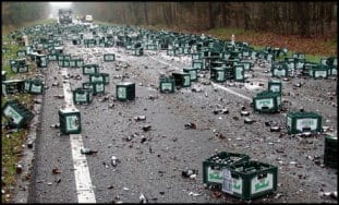 Picture of a grolsch beer Disaster - Funny Beer Picture